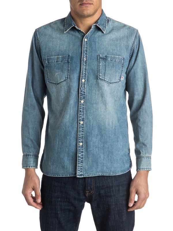 quiksilver, Heat Melt Long Sleeve Shirt, MEDIUM BLUE (bygw) 0 Heat Melt Long Sleeve Shirt EQYWT03373 Quiksilver