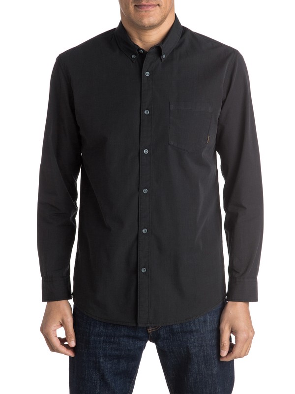 quiksilver, Everyday Wilsden Long Sleeve Shirt, TARMAC (kta0) 0 Everyday Wilsden Long Sleeve Shirt Black EQYWT03378 Quiksilver
