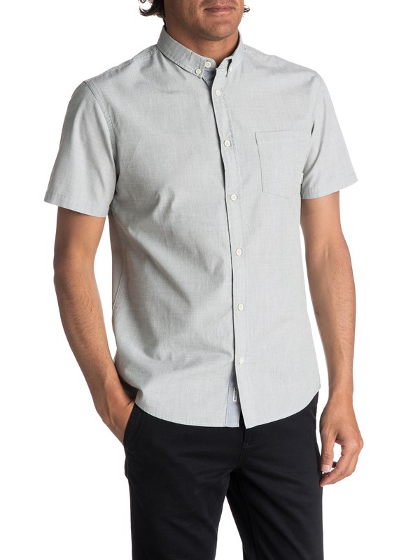 quiksilver, Everyday Wilsden Short Sleeve Shirt, FOUR LEAF CLOVER (gph0) 0 Everyday Wilsden Short Sleeve Shirt Green EQYWT03379 Quiksilver