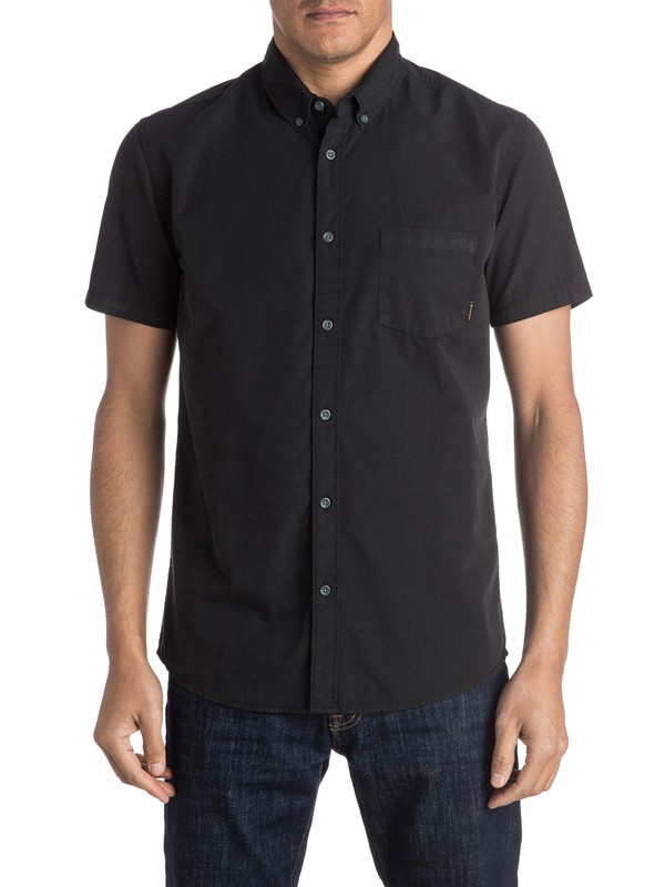 quiksilver, Everyday Wilsden Short Sleeve Shirt, TARMAC (kta0) 0 Everyday Wilsden Short Sleeve Shirt Black EQYWT03379 Quiksilver