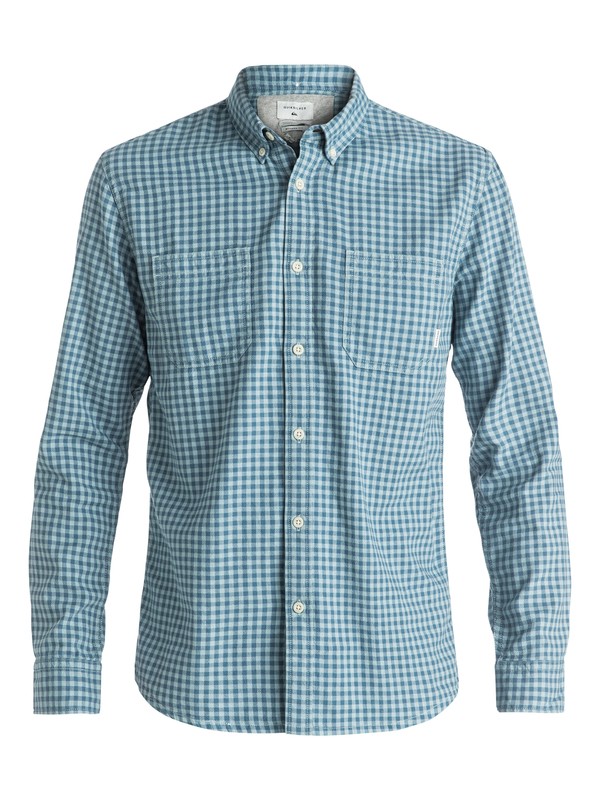 quiksilver, Forte Nights - Chemise à manches longues, INDIAN TEAL GINGHAM (bqk1) 0 Forte Nights - Chemise à manches longues Bleu EQYWT03440 Quiksilver