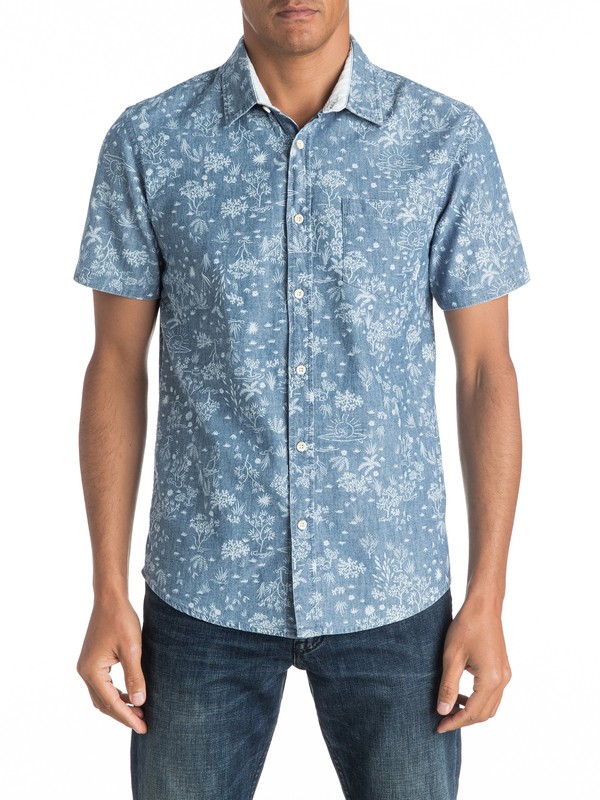 quiksilver, Bloom Field Diver - Chemise à manches courtes, INDIGO PYRAMID (bnd6) 0 Bloom Field Diver - Chemise à manches courtes EQYWT03443 Quiksilver