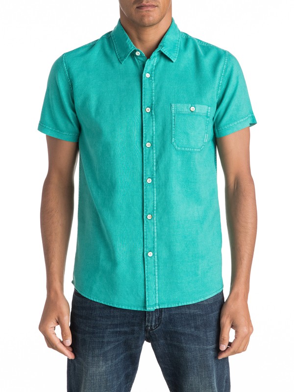 quiksilver, Time Box - Chemise à manches courtes, VIRIDINE GREEN (bnf0) 0 Time Box - Chemise à manches courtes Bleu EQYWT03444 Quiksilver