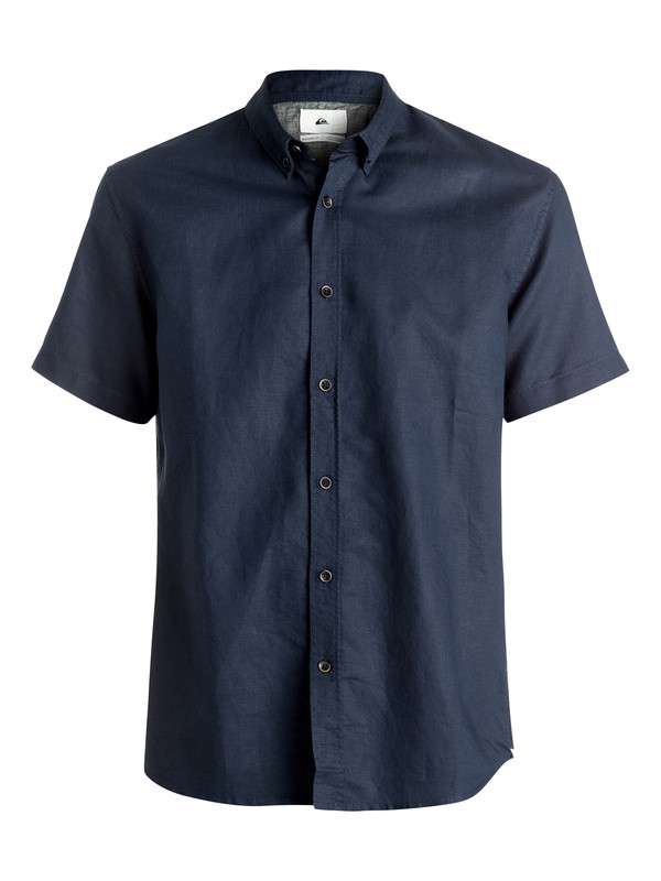 quiksilver, The Linen - Chemise à manches courtes, NAVY BLAZER (byj0) 0 The Linen - Chemise à manches courtes Bleu EQYWT03489 Quiksilver
