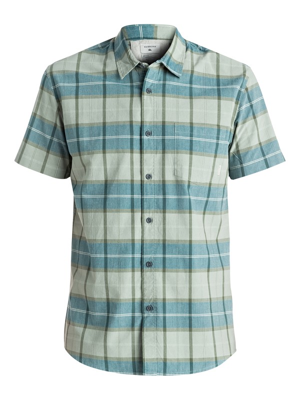 quiksilver, Everyday Check Short Sleeve Shirt, ICEBERG GREEN CHECK (ghg1) 0 Everyday Check Short Sleeve Shirt Green EQYWT03492 Quiksilver