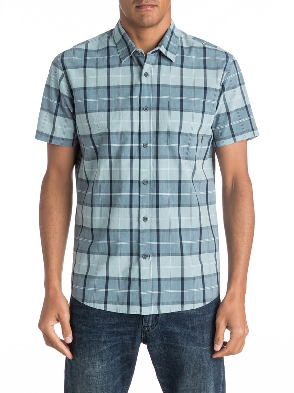 quiksilver, Everyday Check - Chemise à manches courtes, STONE BLUE CHECK (bhy1) 0 Everyday Check - Chemise à manches courtes Bleu EQYWT03492 Quiksilver