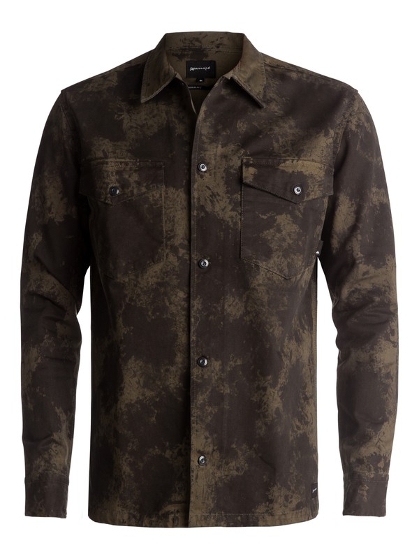 0 L.A Streets - Long Sleeve Over Shirt Brown EQYWT03542 Quiksilver