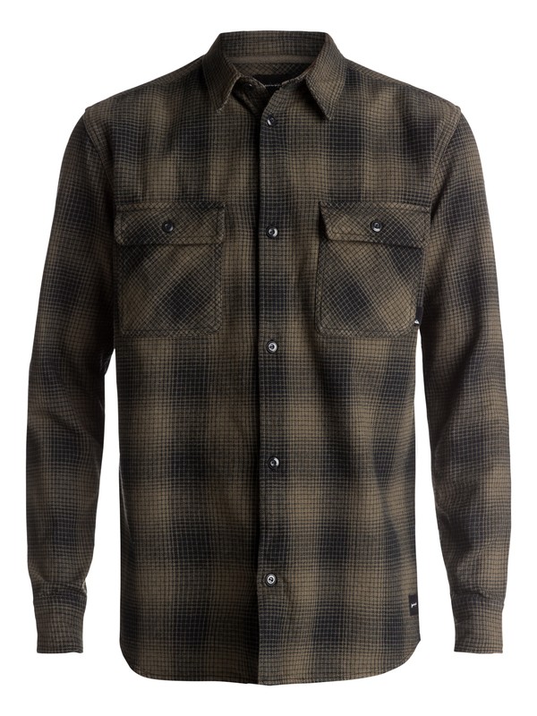 0 Venice Vice Flannel - Long Sleeve Shirt Brown EQYWT03546 Quiksilver