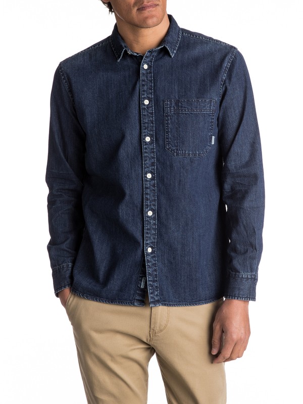 quiksilver, Denim Sula - Chemise à manches longues, MID INDIGO (bqk0) 0 Denim Sula - Chemise à manches longues Bleu EQYWT03553 Quiksilver