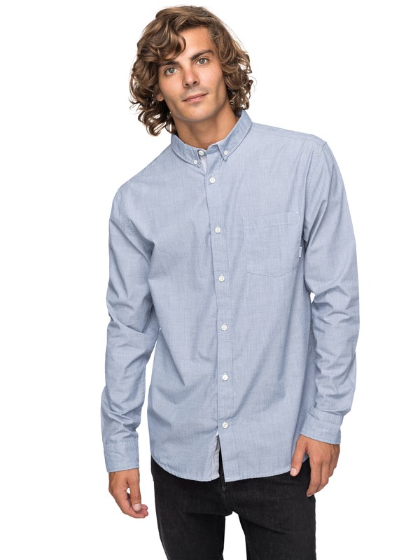quiksilver, Valley Groove - Chemise à manches longues, VINTAGE INDIGO (byl0) 0 Valley Groove - Chemise à manches longues Bleu EQYWT03630 Quiksilver