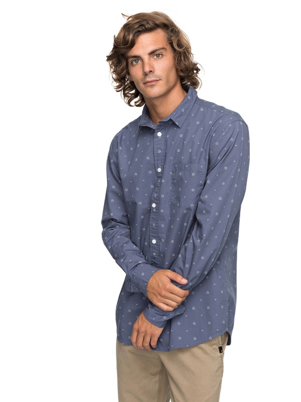 quiksilver, Kamanoa - Camisa de Manga Larga, VINTAGE INDIGO KAMANOA (byl6) 0 Kamanoa - Camisa de Manga Larga Azul EQYWT03635 Quiksilver
