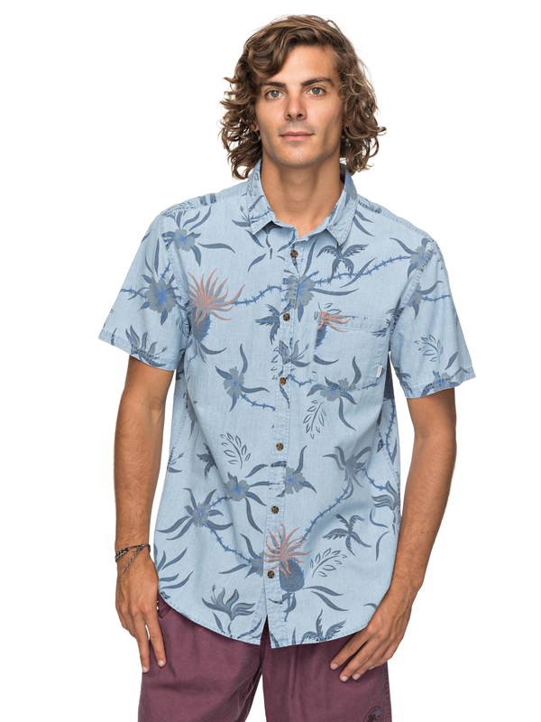 quiksilver, Shakka Mate - Chemise à manches courtes, BLUE USED SHAKKA MATE (byl6) 0 Shakka Mate - Chemise à manches courtes Bleu EQYWT03642 Quiksilver