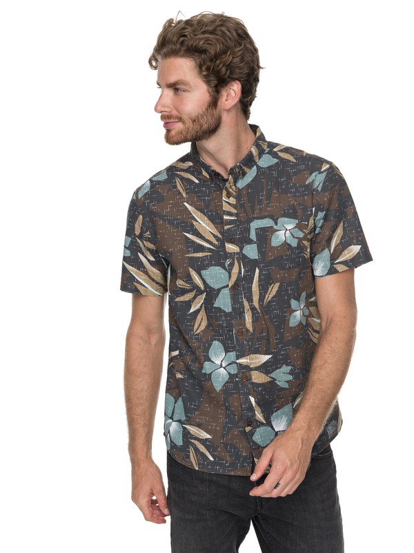 quiksilver, Quiksilver - Kurzarmhemd, CHOCOLATE LINEN (csd6) 0 Quiksilver - Kurzarmhemd Braun EQYWT03647 Quiksilver