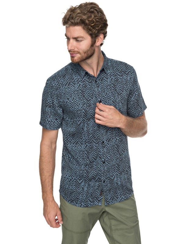 quiksilver, Variable Short Sleeve Shirt, REAL TEAL VARIABLE SHIRT (bpr6) 0 Variable Short Sleeve Shirt Blue EQYWT03649 Quiksilver