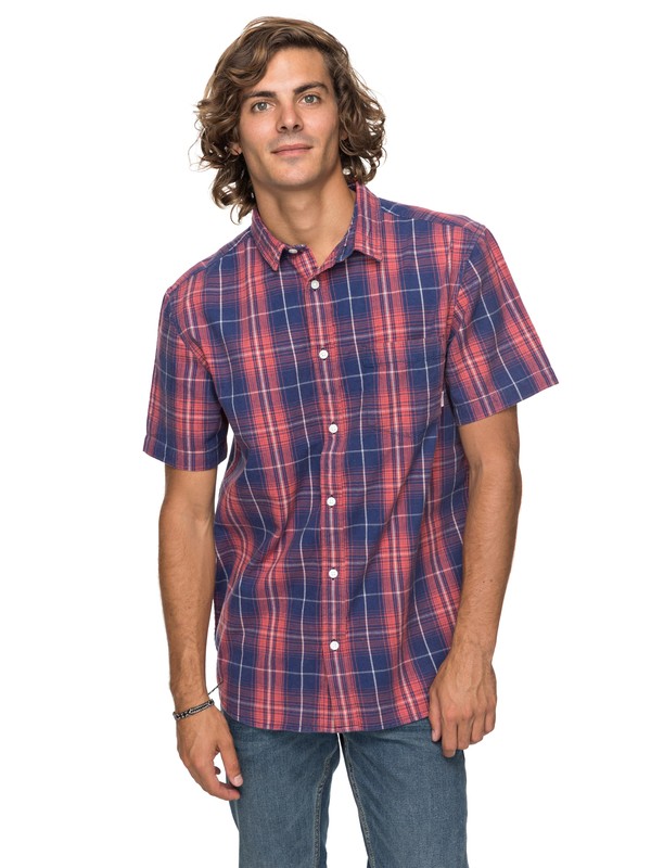 quiksilver, Taxi Rider - Chemise à manches courtes, VINTAGE INDIGO CHECKS TAXI (byl3) 0 Taxi Rider - Chemise à manches courtes Bleu EQYWT03653 Quiksilver