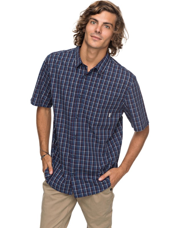 quiksilver, Moon Rythm Short Sleeve Shirt, NAVY BLAZER MOON RYTHM (byj1) 0 Moon Rythm Short Sleeve Shirt Blue EQYWT03667 Quiksilver
