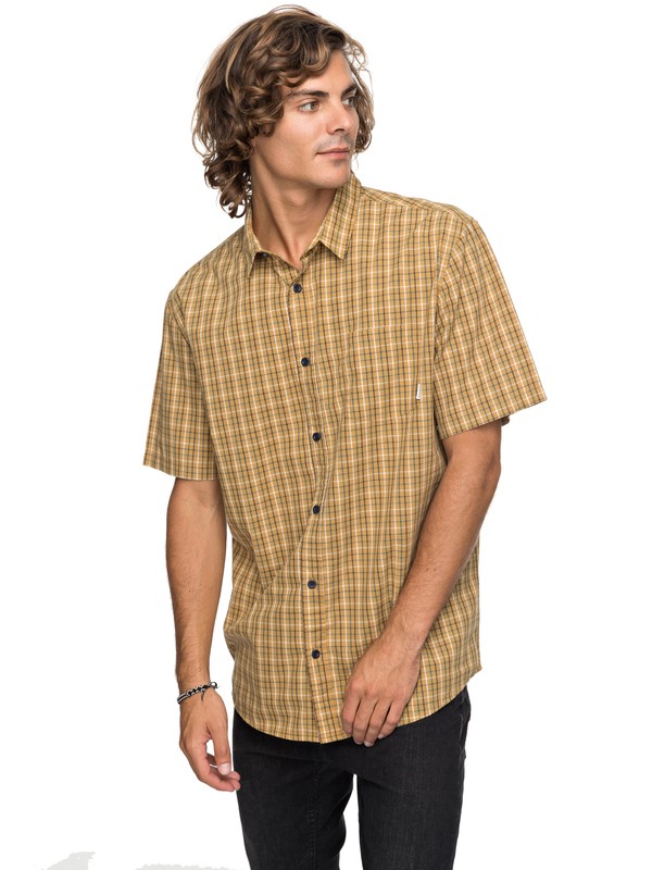 quiksilver, Moon Rythm Short Sleeve Shirt, WOOD TRUSH MOON RYTHM (cmf1) 0 Moon Rythm Short Sleeve Shirt Brown EQYWT03667 Quiksilver