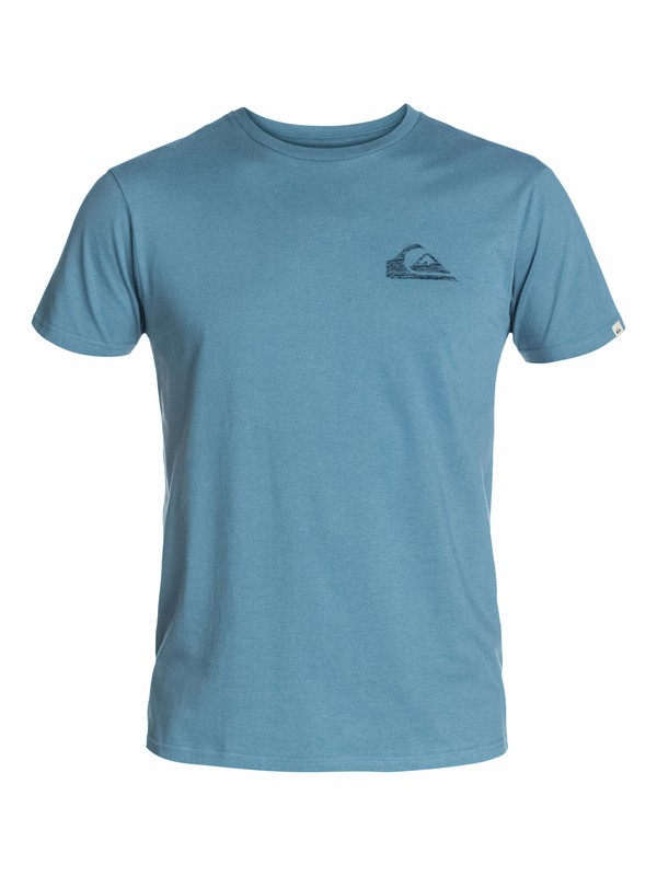 quiksilver, Ss Logo Wash H2, BLUESTONE (bmc0) 0 Ss Logo Wash H2 EQYZT03049 Quiksilver