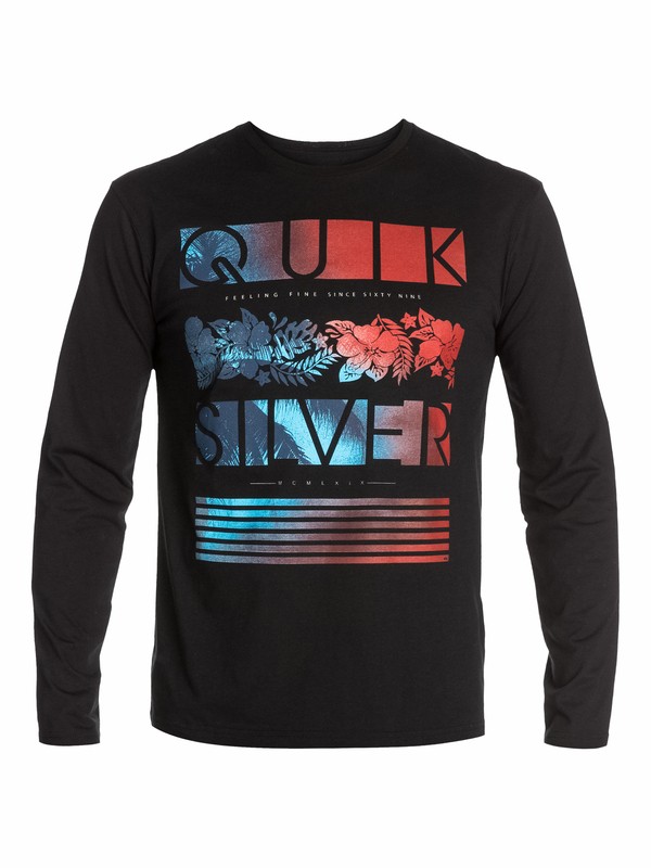 quiksilver, Ls Bright Tee D4, BLACK (kvj0) 0 Ls Bright Tee D4 EQYZT03077 Quiksilver