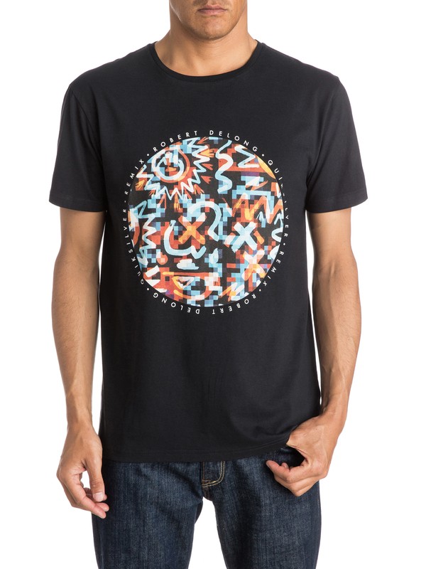 quiksilver, Cave Rave Remix Modern Fit T-Shirt, BLACK (kvj0) 0 Cave Rave Remix Modern Fit T-Shirt EQYZT03555 Quiksilver