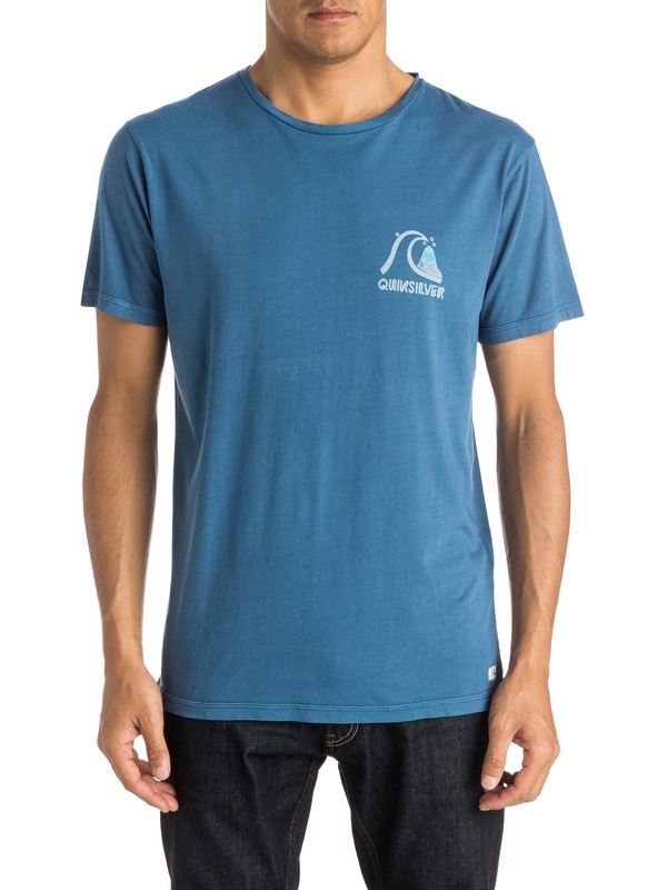 quiksilver, Garment Dyed Original Premium Fit Tee, DARK DENIM (brq0) 0 Garment Dyed Original Premium Fit Tee EQYZT03608 Quiksilver