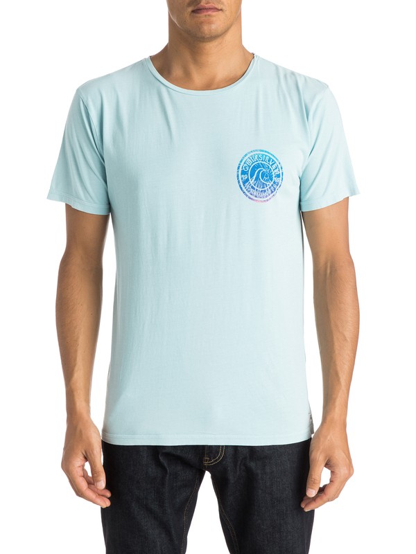 quiksilver, Garment Dyed Spiral Premium Fit Tee, TOURMALINE (bhj0) 0 Garment Dyed Spiral Premium Fit Tee EQYZT03609 Quiksilver