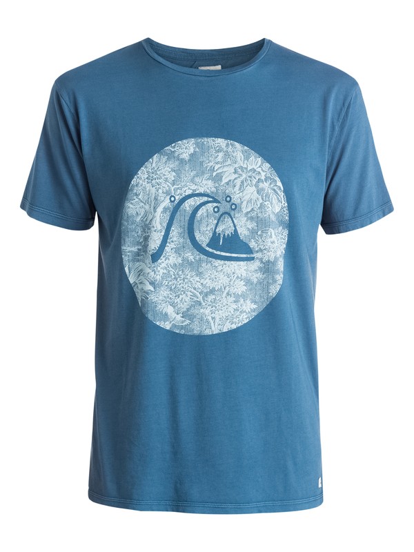 quiksilver, Garment Dyed Sunset Tunels - T-shirt, DARK DENIM (brq0) 0 Garment Dyed Sunset Tunels - T-shirt EQYZT03610 Quiksilver