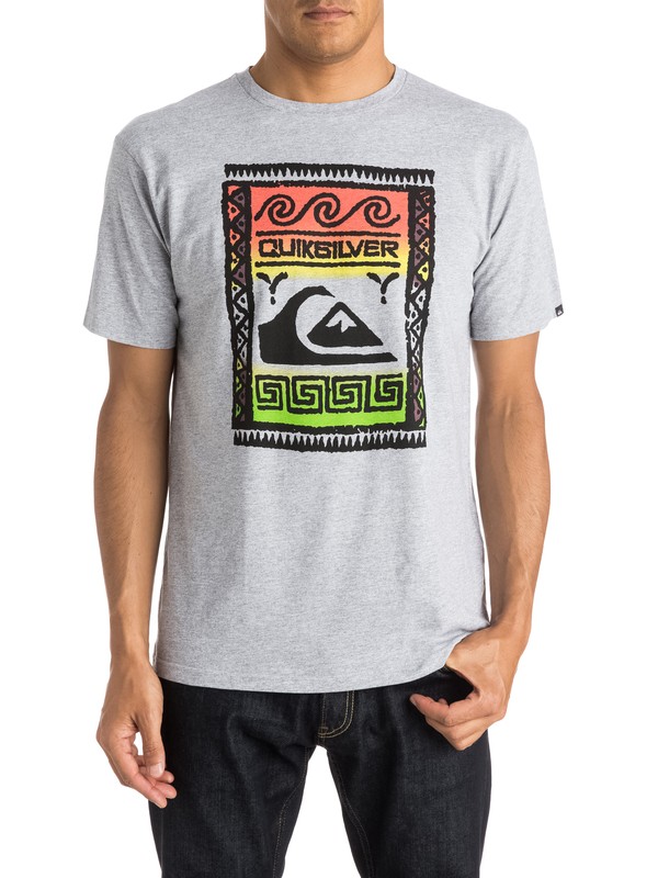 quiksilver, Classic Wallstreet - T-shirt, ATHLETIC HEATHER (sgrh) 0 Classic Wallstreet - T-shirt EQYZT03625 Quiksilver