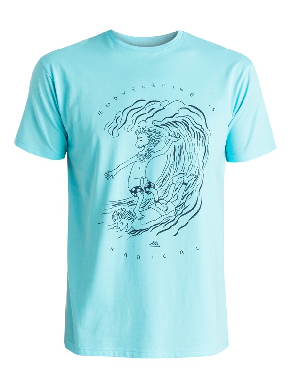 quiksilver, Classic Radical Surfing - T-shirt, BLUEFISH (bgz0) 0 Classic Radical Surfing - T-shirt EQYZT03637 Quiksilver