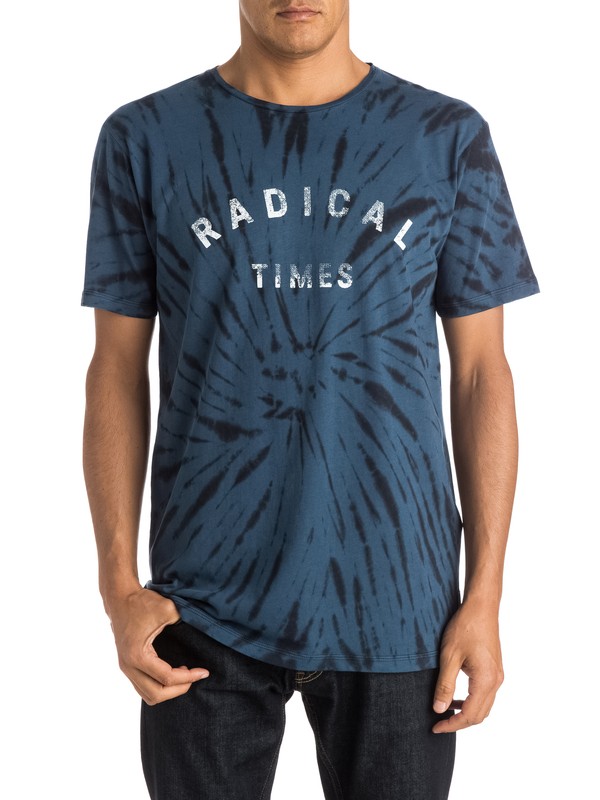 quiksilver, Radical Tie Premium Fit Tee, DARK DENIM (brq0) 0 Radical Tie Premium Fit Tee EQYZT03644 Quiksilver