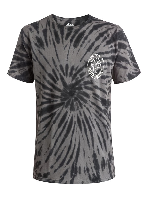 quiksilver, Live And Dye - T-shirt, TARMAC (kta0) 0 Live And Dye - T-shirt Noir EQYZT03647 Quiksilver