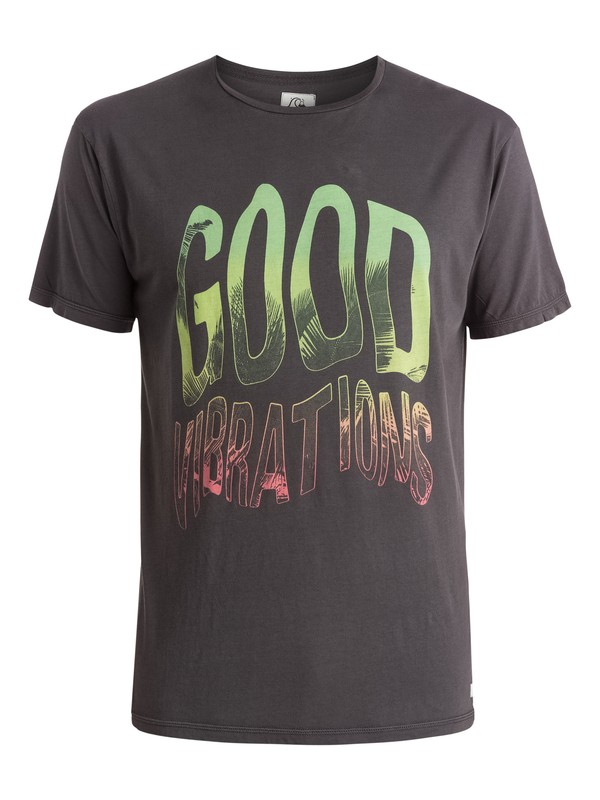 quiksilver, Garment Dyed Good Vibrations - T-shirt, TARMAC (kta0) 0 Garment Dyed Good Vibrations - T-shirt EQYZT03656 Quiksilver