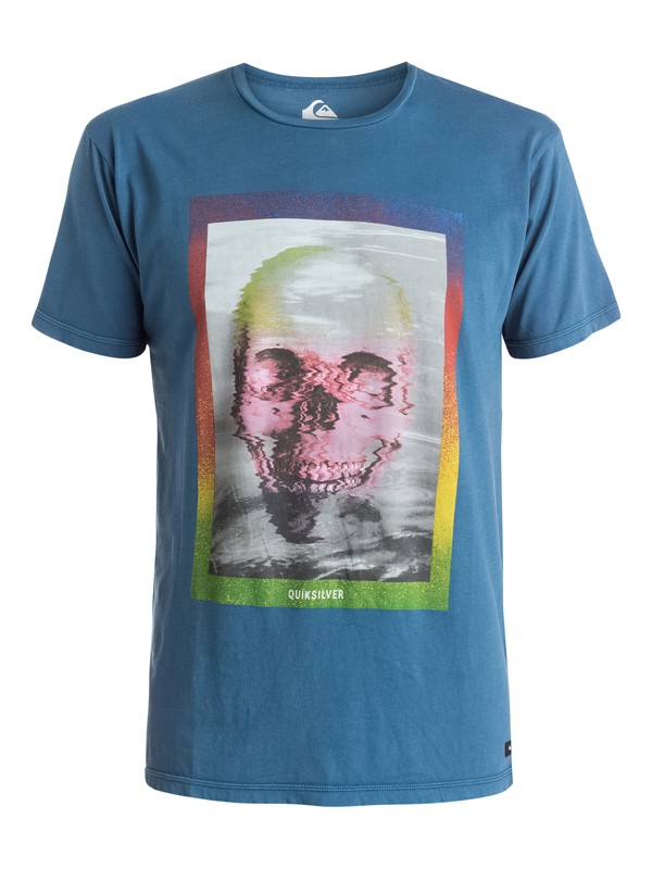 quiksilver, Skully Acid - T-shirt, DARK DENIM (brq0) 0 Skully Acid - T-shirt Bleu EQYZT03658 Quiksilver