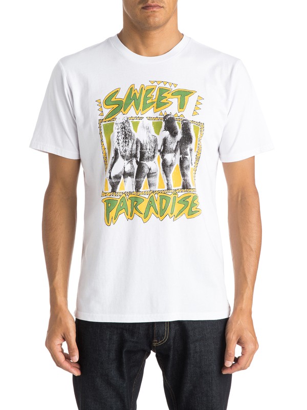 quiksilver, Paradise - T-shirt, WHITE (wbb0) 0 Paradise - T-shirt Blanc EQYZT03664 Quiksilver