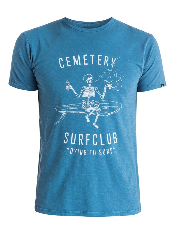 quiksilver, Slub Cemetery - T-shirt, FEDERAL BLUE (bnc0) 0 Slub Cemetery - T-shirt EQYZT03689 Quiksilver