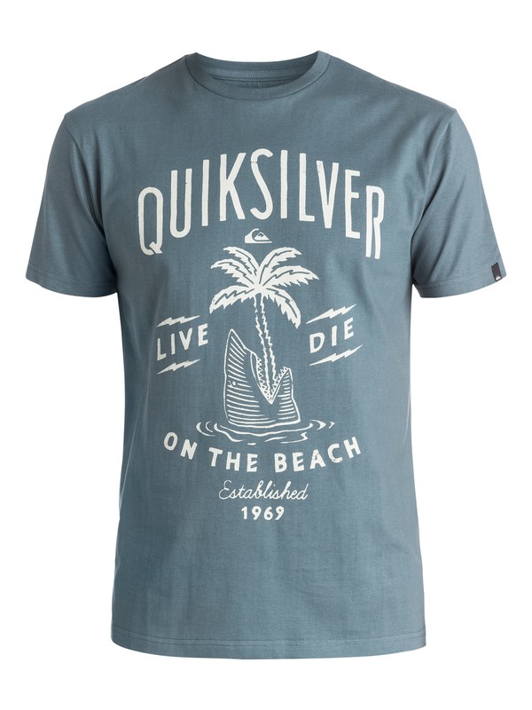 quiksilver, Classic Shark Island - Tee-Shirt, STORMY WEATHER (bzj0) 0 Classic Shark Island - Tee-Shirt EQYZT03904 Quiksilver