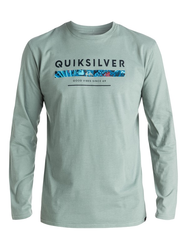 quiksilver, Classic Under Score - Tee-Shirt à manches longues, CHINOIS GREEN (gkb0) 0 Classic Under Score - Tee-Shirt à manches longues EQYZT03937 Quiksilver