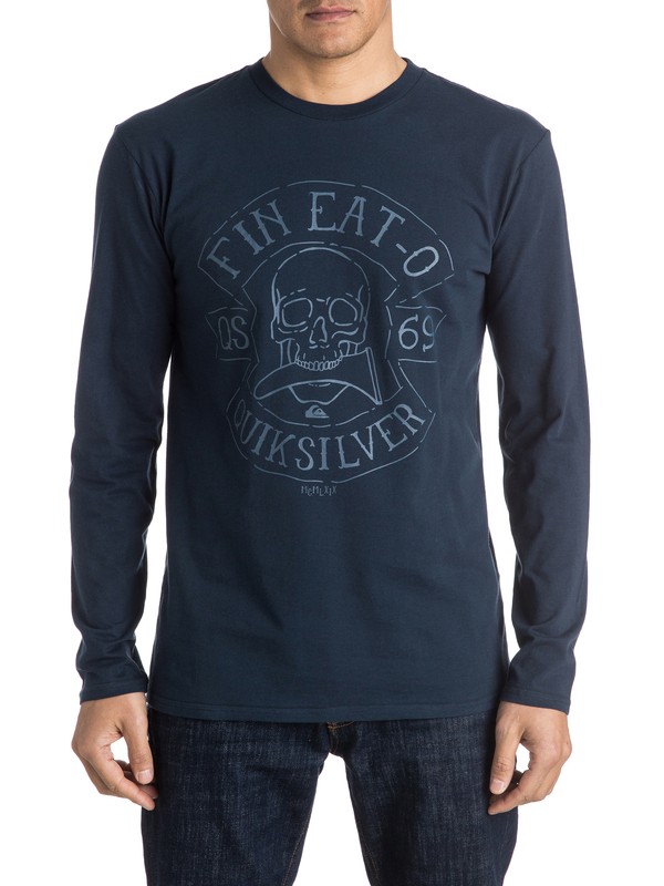 quiksilver, Classic Fin Eat - Tee-Shirt à manches longues, NAVY BLAZER (byj0) 0 Classic Fin Eat - Tee-Shirt à manches longues EQYZT03938 Quiksilver