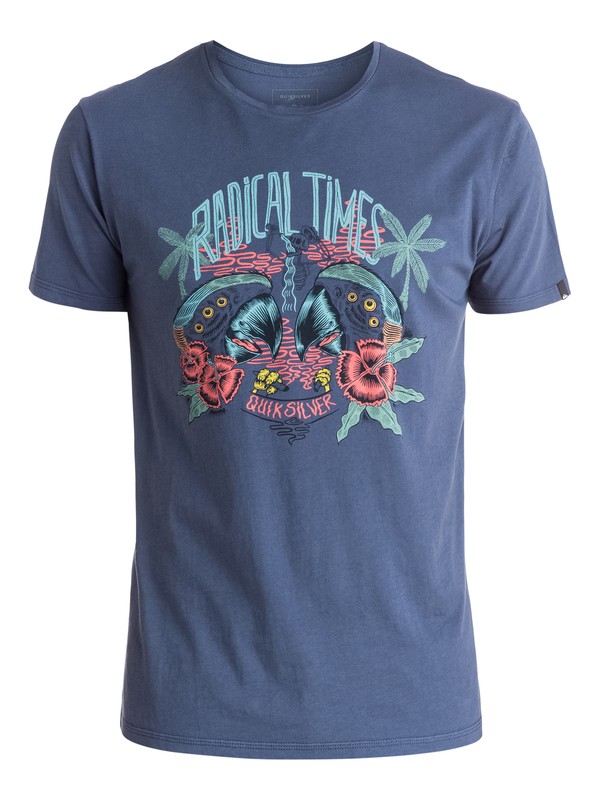 quiksilver, Psyco Perro - Tee-Shirt, NIGHTSHADOW BLUE (bpt0) 0 Psyco Perro - Tee-Shirt EQYZT03942 Quiksilver