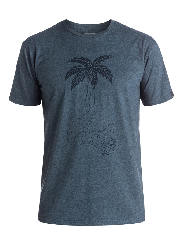 quiksilver, Heather Wet Palms - Tee-Shirt, DARK DENIM HEATHER (brqh) 0 Heather Wet Palms - Tee-Shirt EQYZT03950 Quiksilver