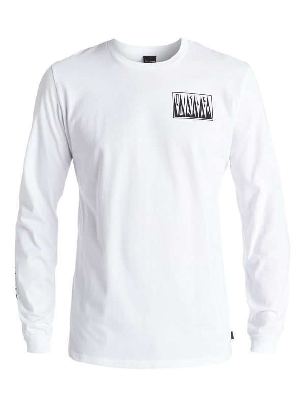 quiksilver, PM Afro Logo - Tee-Shirt à manches longues, WHITE (wbb0) 0 PM Afro Logo - Tee-Shirt à manches longues Blanc EQYZT03952 Quiksilver