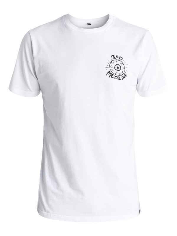 quiksilver, PM Bad Medicine - Tee-Shirt, WHITE (wbb0) 0 PM Bad Medicine - Tee-Shirt Blanc EQYZT03956 Quiksilver