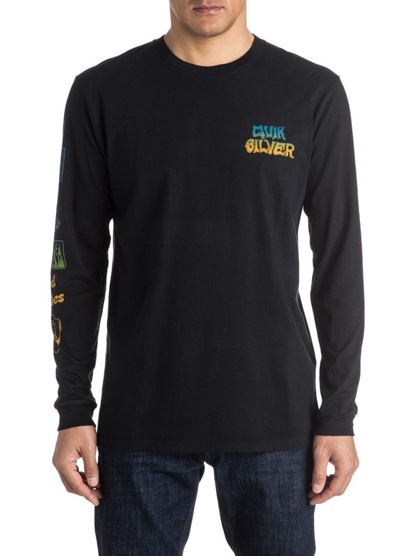 quiksilver, AM Side Track - Tee-Shirt à manches longues, BLACK (kvj0) 0 AM Side Track - Tee-Shirt à manches longues EQYZT03963 Quiksilver