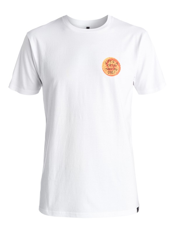 quiksilver, AM Life'S A Trip - Tee-Shirt, WHITE (wbb0) 0 AM Life'S A Trip - Tee-Shirt Blanc EQYZT03967 Quiksilver