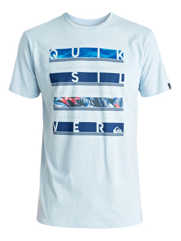 quiksilver, Classic Read Between - Tee-Shirt, ANGEL FALLS (bfg0) 0 Classic Read Between - Tee-Shirt Bleu EQYZT04280 Quiksilver