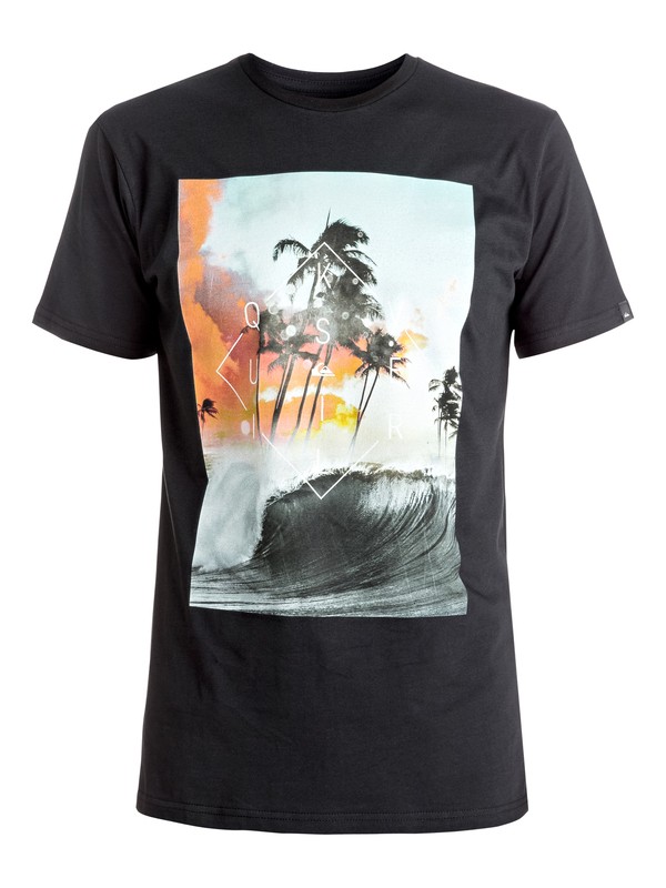 quiksilver, Classic Wave Thunder - Tee-Shirt, BLACK (kvj0) 0 Classic Wave Thunder - Tee-Shirt Noir EQYZT04283 Quiksilver