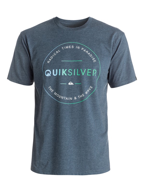quiksilver, Heather Free Zone - Tee-Shirt, DARK DENIM HEATHER (brqh) 0 Heather Free Zone - Tee-Shirt Bleu EQYZT04288 Quiksilver