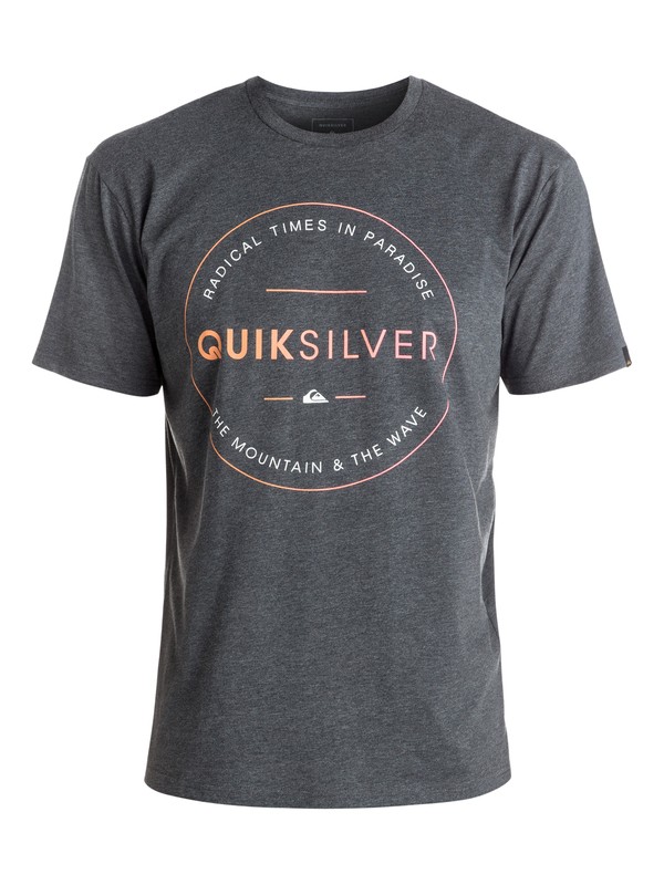 quiksilver, Heather Free Zone - Tee-Shirt, CHARCOAL HEATHER (ktah) 0 Heather Free Zone - Tee-Shirt Noir EQYZT04288 Quiksilver