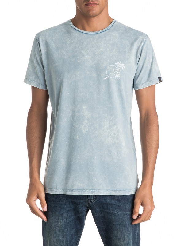 quiksilver, Specialty Palm Skull - Tee-Shirt, STONE BLUE (bhy0) 0 Specialty Palm Skull - Tee-Shirt EQYZT04292 Quiksilver