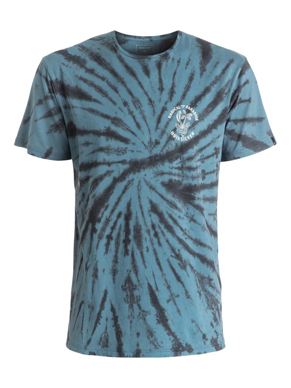 quiksilver, Off The Block Spiral - Tee-Shirt, INDIAN TEAL (bqk0) 0 Off The Block Spiral - Tee-Shirt Bleu EQYZT04293 Quiksilver